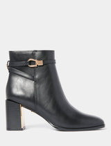 Sadie Strapping Trim Block Heel Ankle Boot