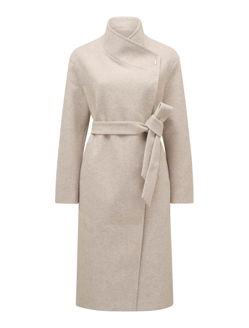 Lola Funnel Neck Wrap Coat Forever New