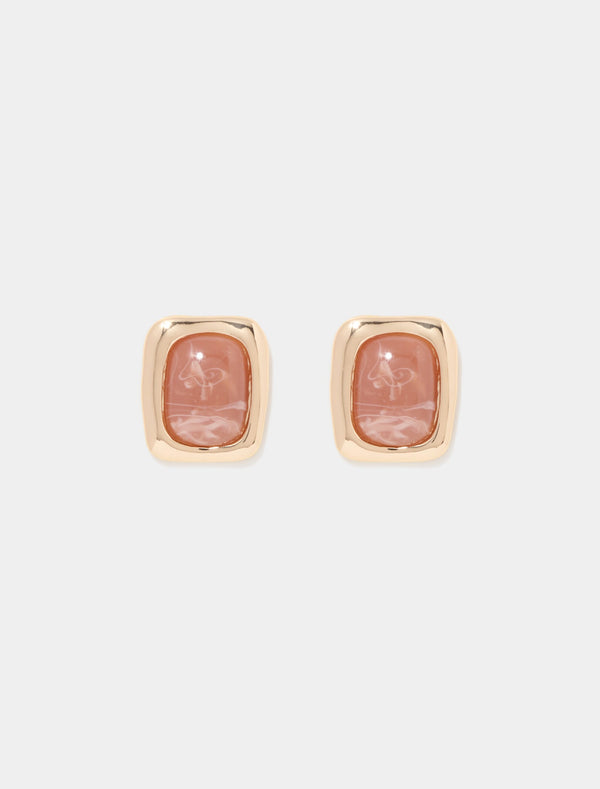 Signature Sandra Stone Stud Earrings 0 Amber Gold Forever New
