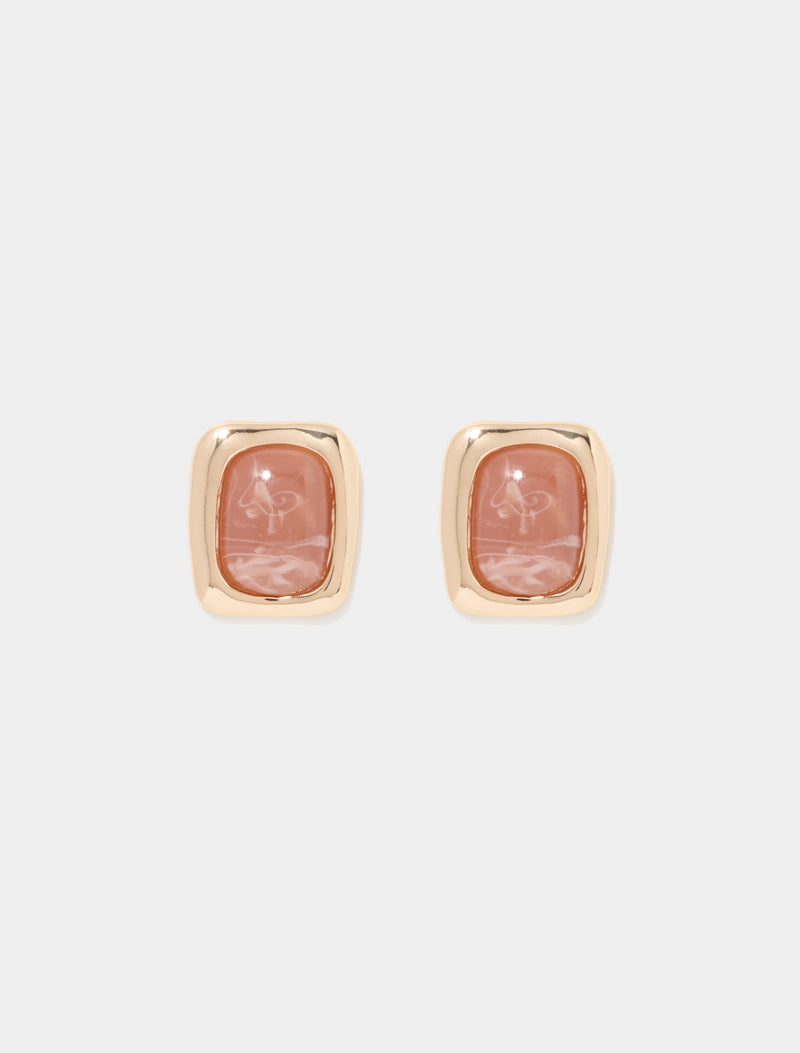 Signature Sandra Stone Stud Earrings 0 Amber Gold Forever New
