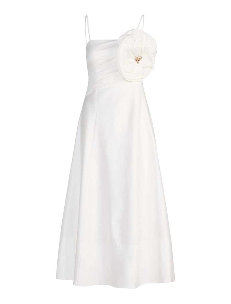 Felicia Structured Flower Midi Dress Forever New