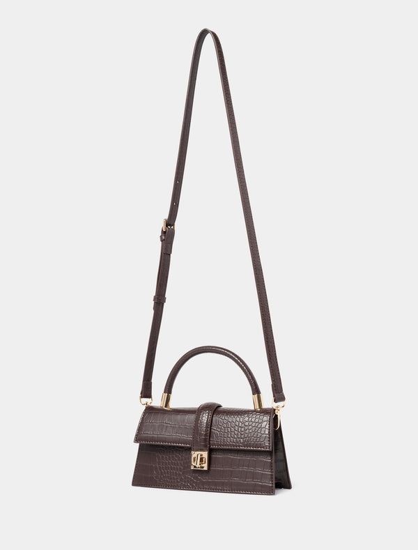 Violet Lock Detail Top Handle Bag Forever New