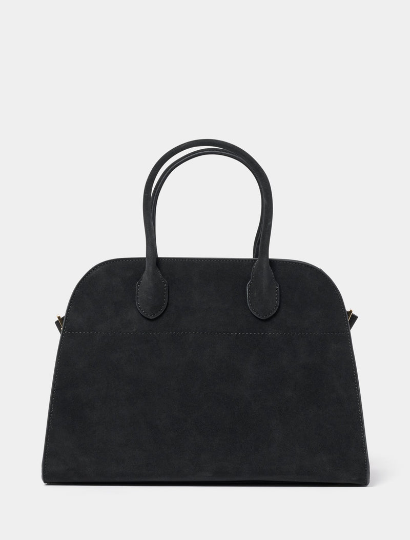 Lacey Faux Suede Bowler Bag 0 Black Forever New