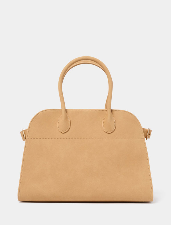 Lacey Faux Suede Bowler Bag 0 Caramel Forever New