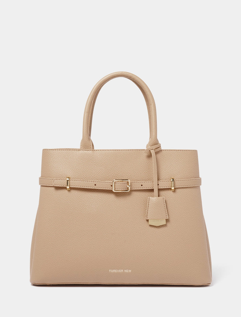 Tamsin Buckle Tote Bag 0 Camel Forever New