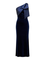 Delta Velvet Bow Maxi Dress Forever New