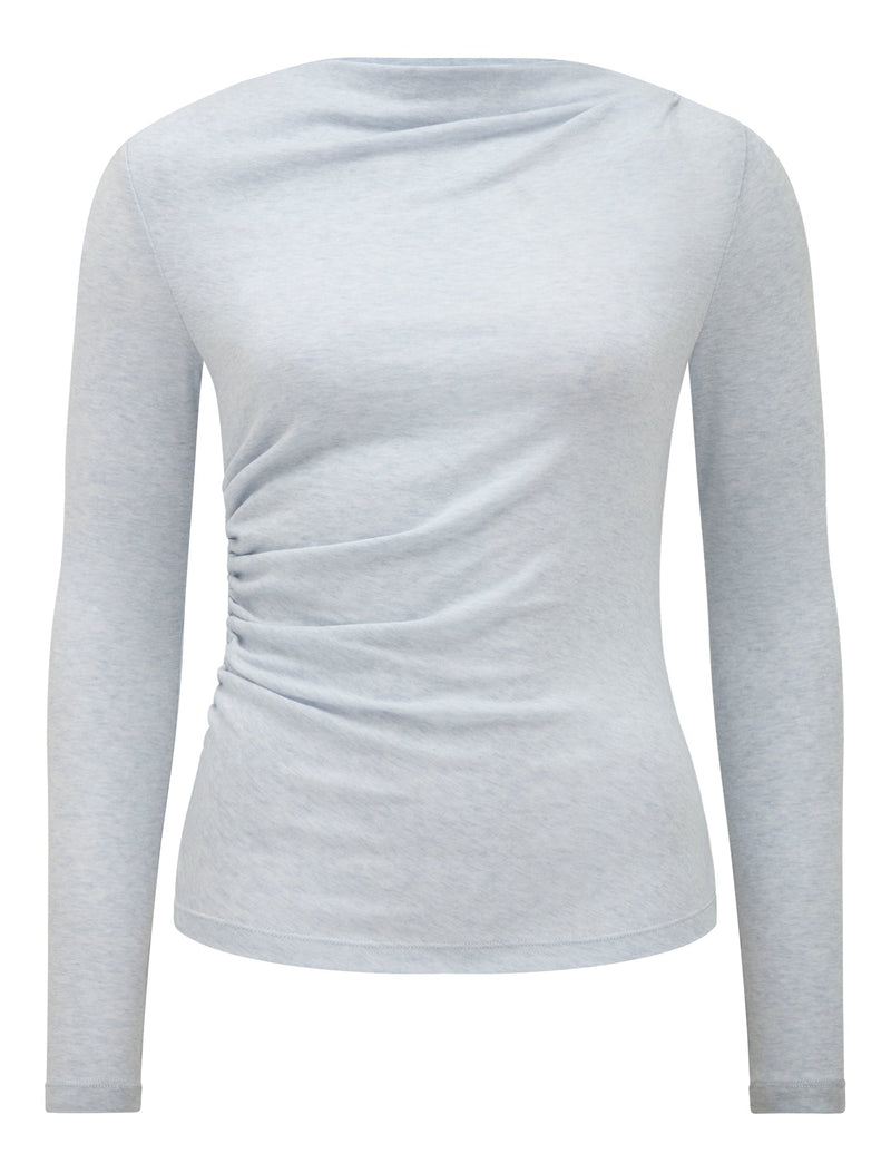 RaeLynn Ruched Wool Blend Top Forever New