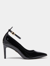 Alyssa Ankle Strap Court Heel Black Forever New