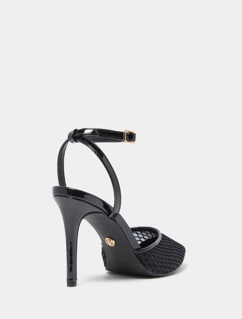 Payton Mesh Round Toe PM Heel Sandal Forever New