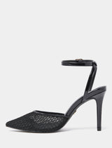 Payton Mesh Round Toe PM Heel Sandal Forever New