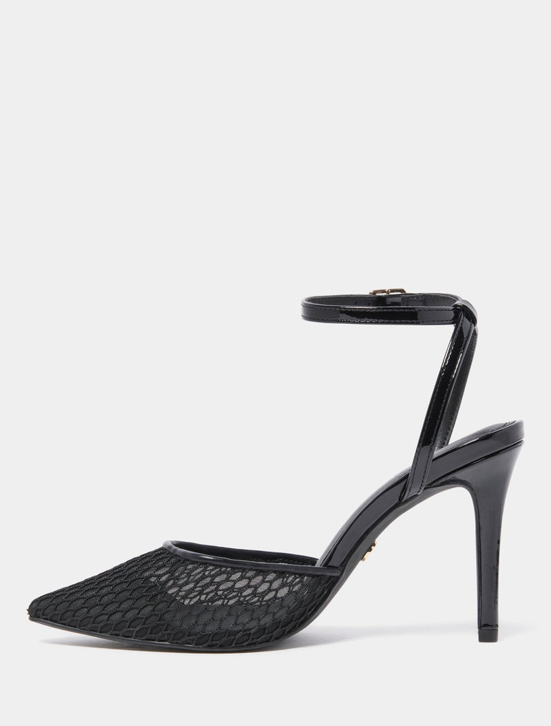 Payton Mesh Round Toe PM Heel Sandal Forever New