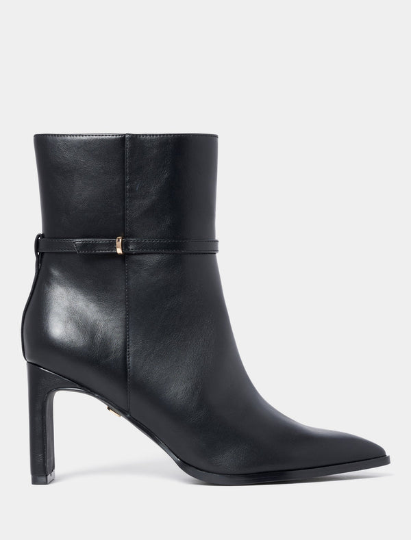 Bree Belted Shaped Heel Ankle Boot 36 Black Forever New