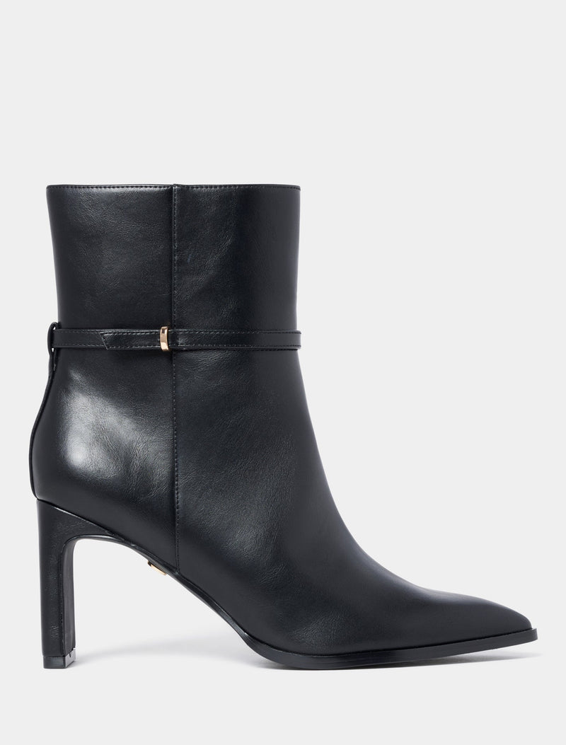 Bree Belted Shaped Heel Ankle Boot 36 Black Forever New