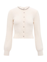 Elina Embellished Crew Neck Cardigan
