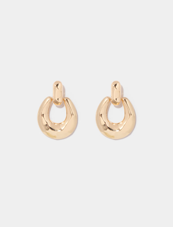 Mari Metal Drop Earrings 0 Gold Forever New