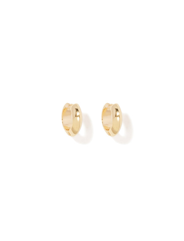Ronda Round Hoop Earrings 0 Gold Plated Forever New