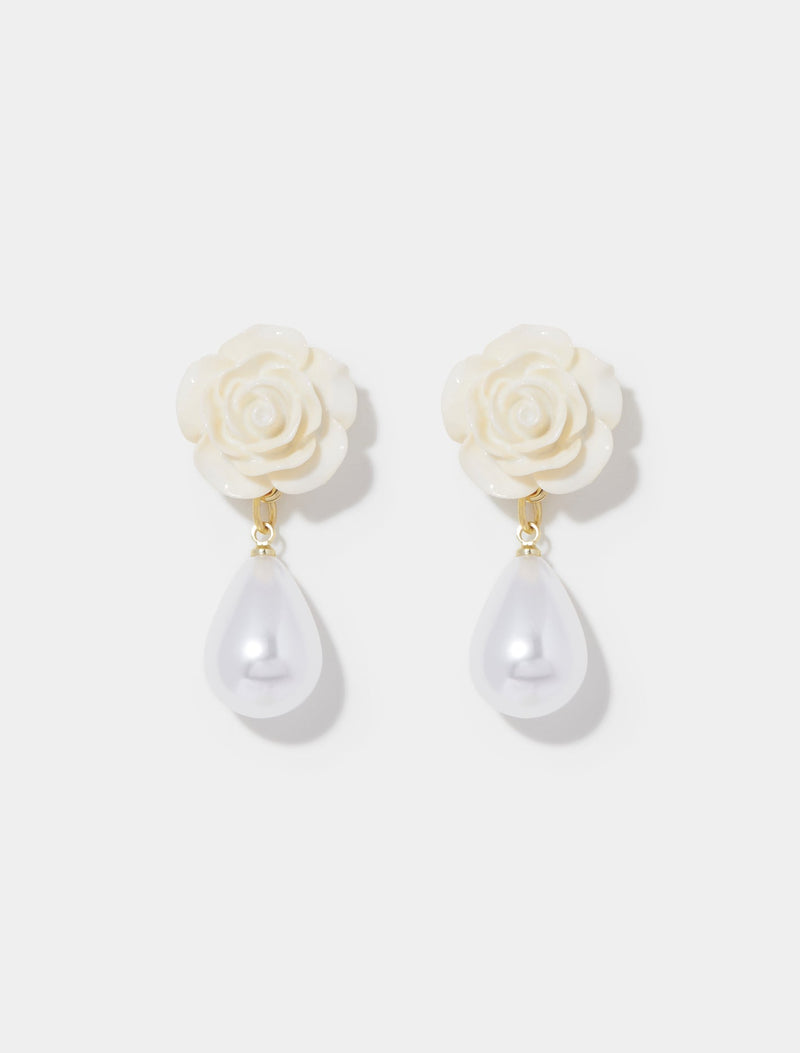 Fellie Flower Pearl Earrings
