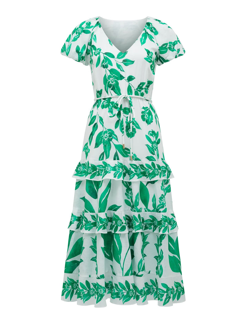 forever new wrap ruffle floral midi dress Forever New Naya Ruffle Midi Dress in Multi
