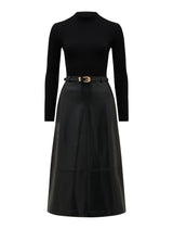 Brooklyn Petite PU Midi Dress Forever New