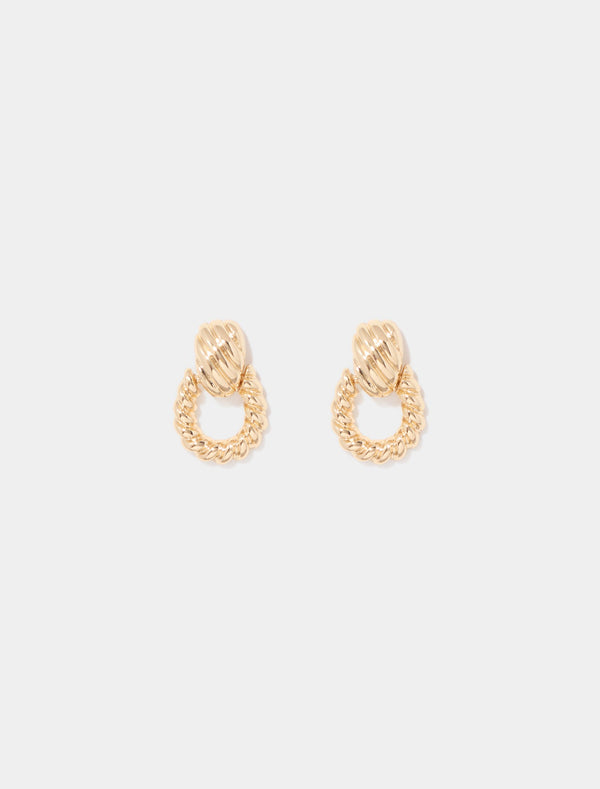 Jordana Panel Earrings 0 Gold Forever New