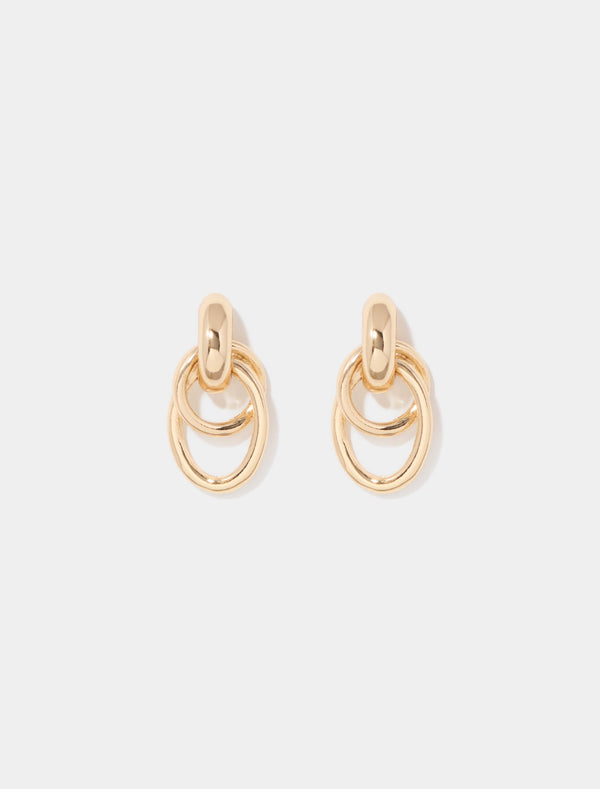 Layton Oval Loop Earrings 0 Gold Forever New