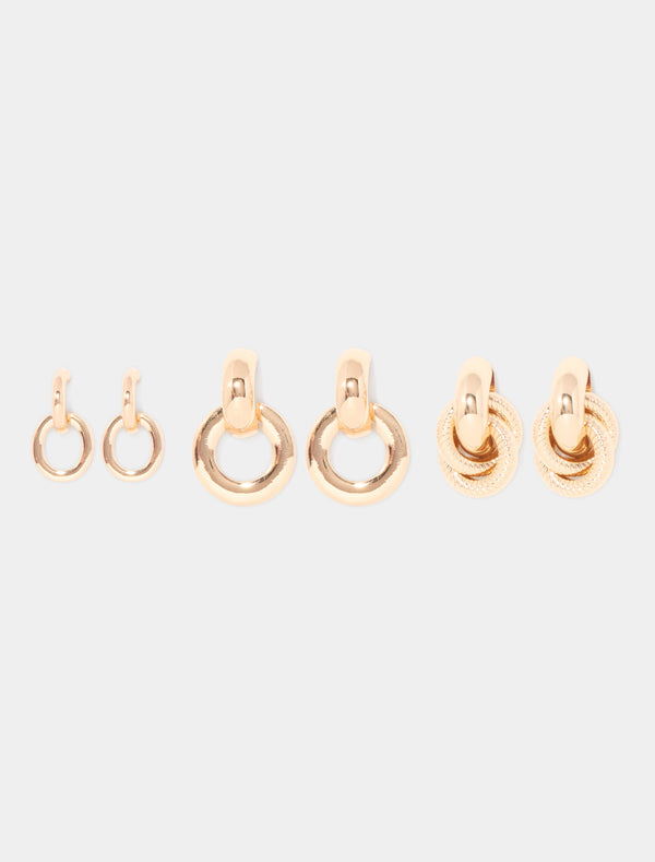 Danika Round Earrings Multi Pack 0 Gold Forever New