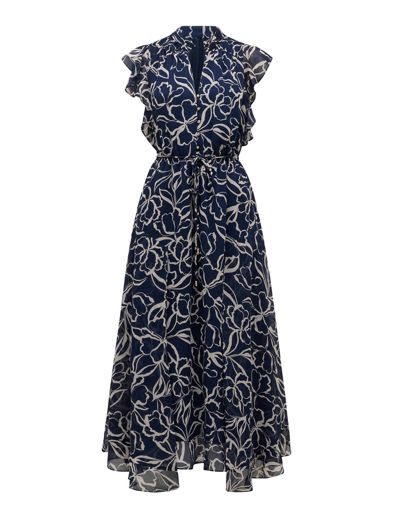 Maxwell Flutter Sleeve Midi Dress Forever New