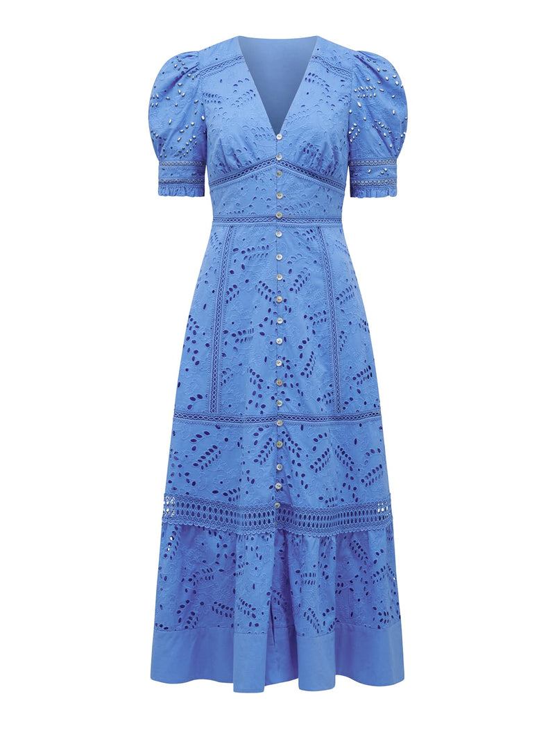 Eloise Broderie Midi Dress Forever New