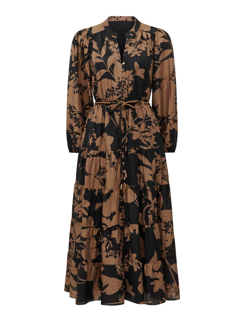 Adeline Petite Tiered Midi Dress Forever New
