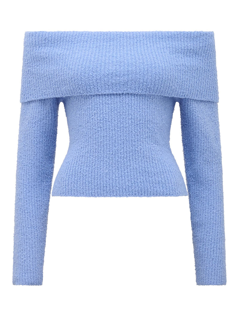 Mariah Petite Boucle Bardot Sweater Forever New