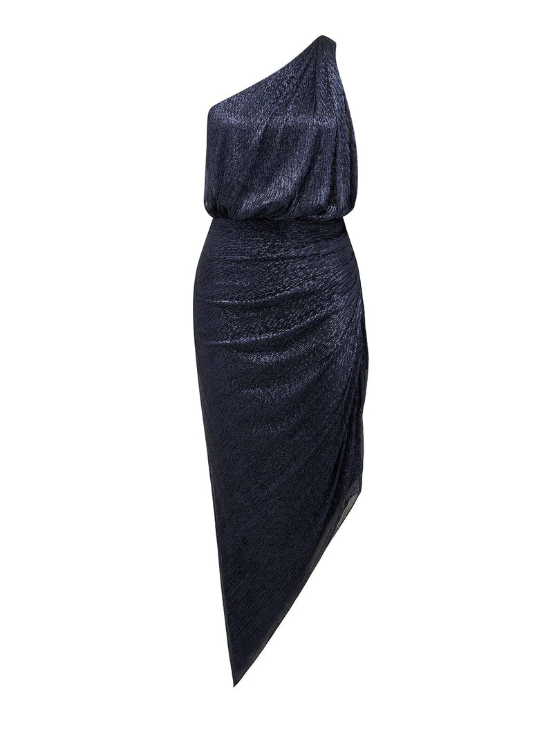 Cassidy One Shoulder Plisse Midi Dress Forever New