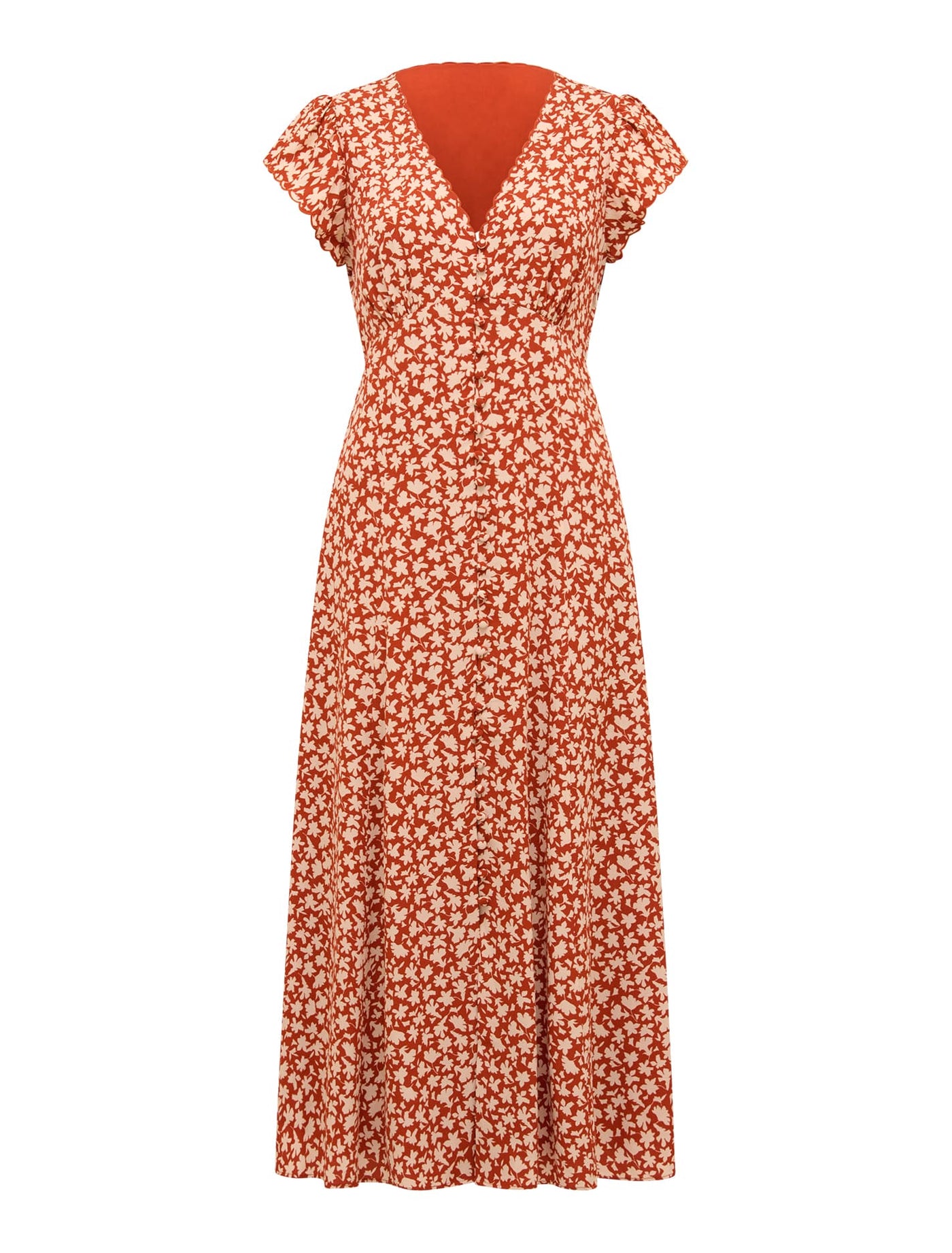winona midi support dress Winona Scallop Detail Midi Dress Seymour Ditsy