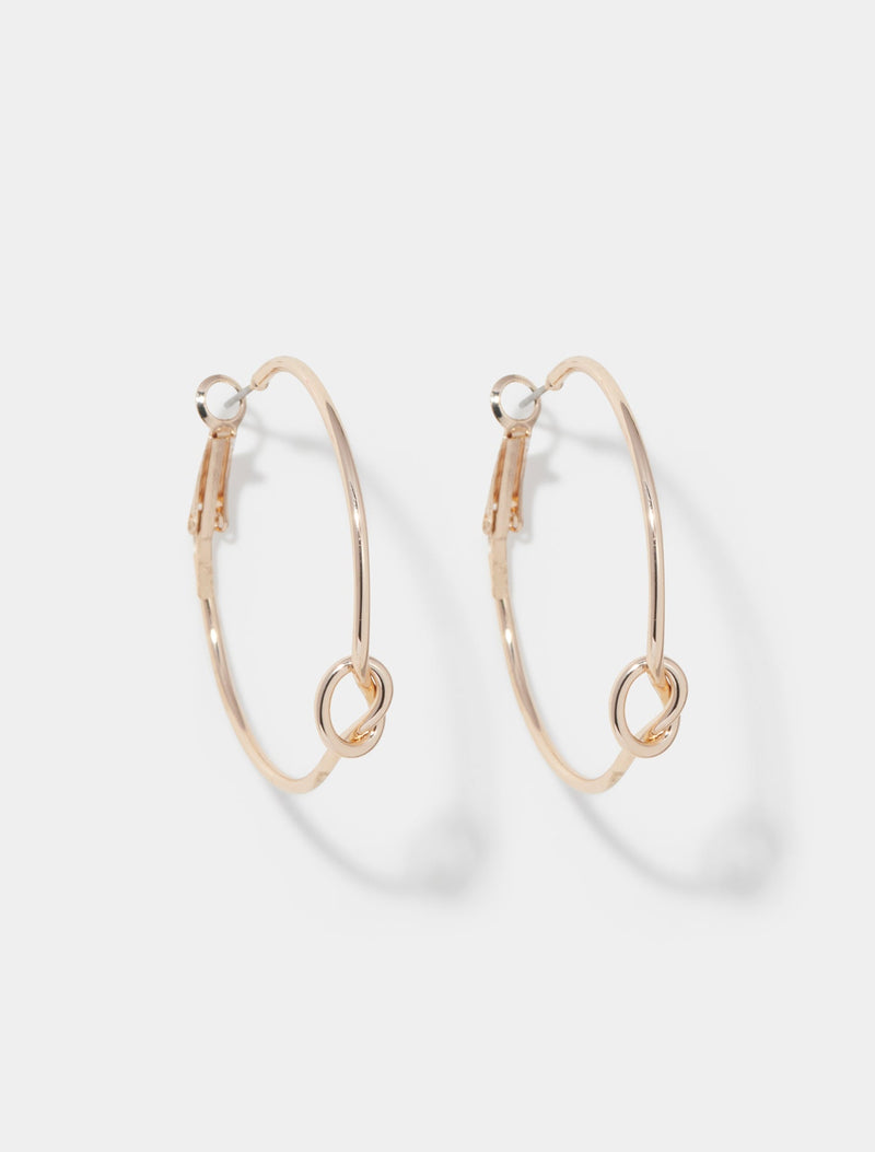 Kiara Knot Hoop Earrings 0 Gold Forever New