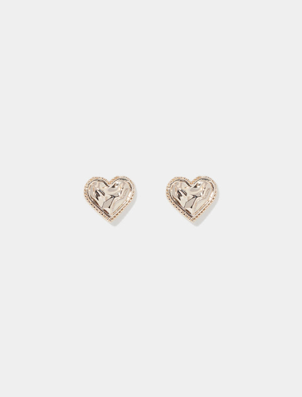 Hazel Heart Stud Earrings 0 Gold Forever New