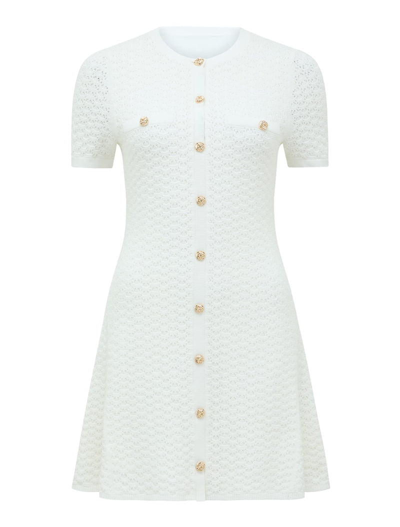 Rosa Stitch Interest Knit Mini Dress Forever New