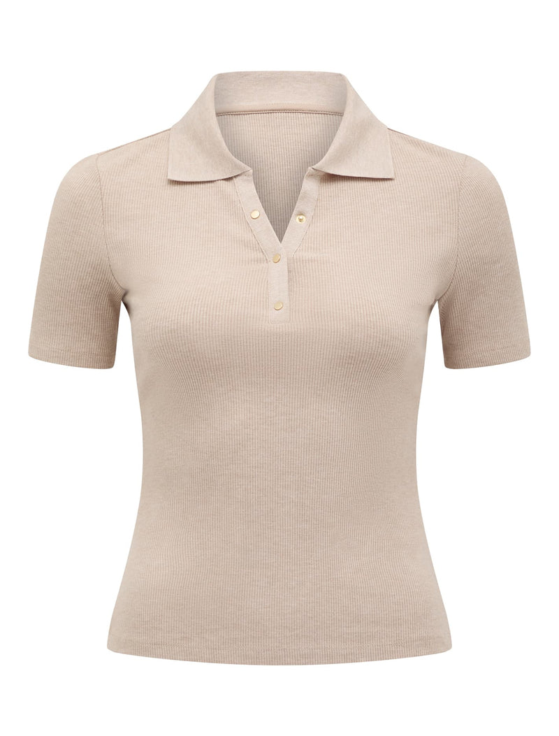 Amari Press Stud Polo Top Forever New