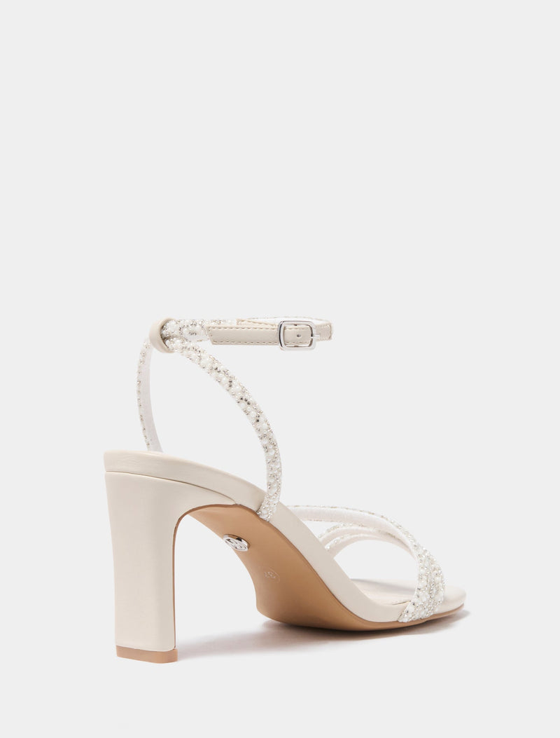 Penelope Asymmetrical Pearl Trim Heel Forever New