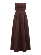 Matisse Ruched Cotton Halter Midi Dress Forever New