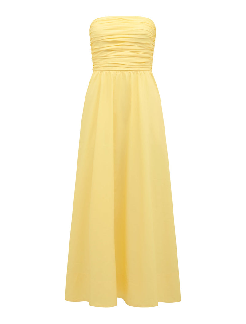 Matisse Ruched Cotton Halter Midi Dress Forever New