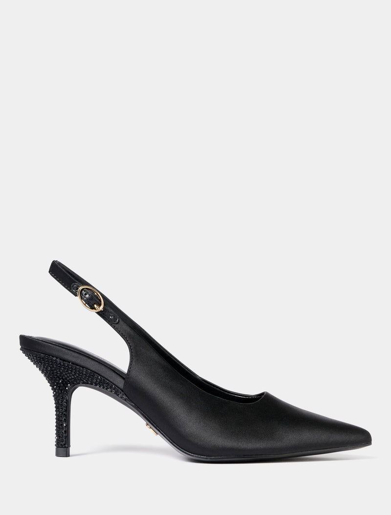 Elsie Evening Pointed Slingback Heel Black Forever New