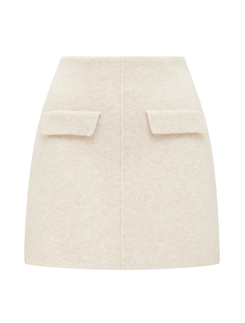 Natalie Knit Mini Skirt Co-Ord Oat Forever New