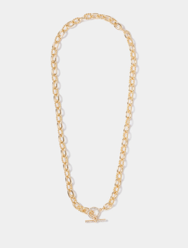Talia T-Bar Necklace 0 Gold Forever New
