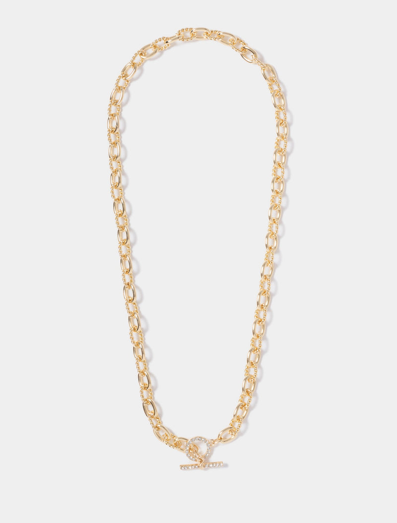 Talia T-Bar Necklace 0 Gold Forever New