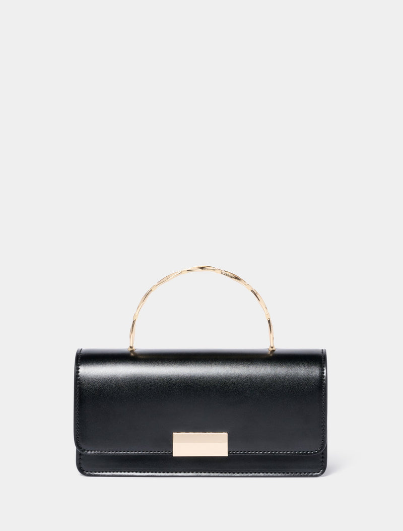 June Metal Top Handle Bag 0 Black Forever New