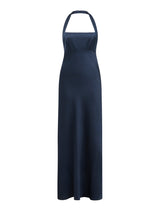 April Open Back Satin Maxi Dress Forever New