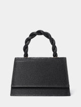 Sasha Sparkly Twist Top Handle Bag 0 Black Forever New