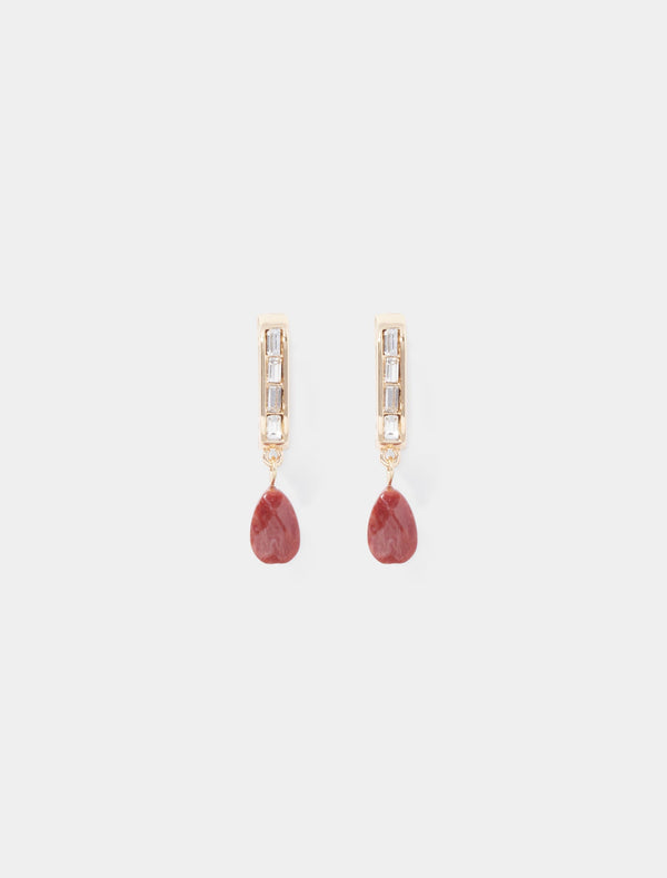 Signature Toni Teardrop Earrings 0 Gold Wine Forever New