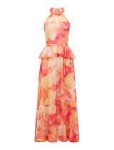 Serena Halter Peplum Maxi Dress Forever New