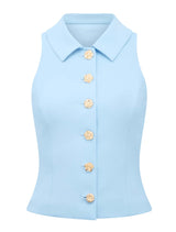 Tilly Button Detail Halter Top Forever New