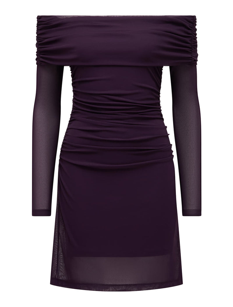 Mindy Mesh Bardot Mini Dress Forever New